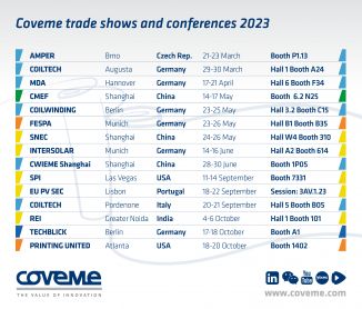 Coveme Tradeshows and Conferences 2023